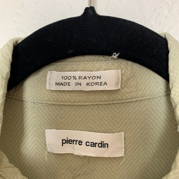 Pierre Cardin: Button Front Palm Hawaiian Shirt L - Picture 3 of 10